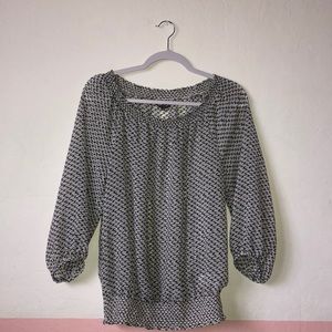 Black and white dress shirt